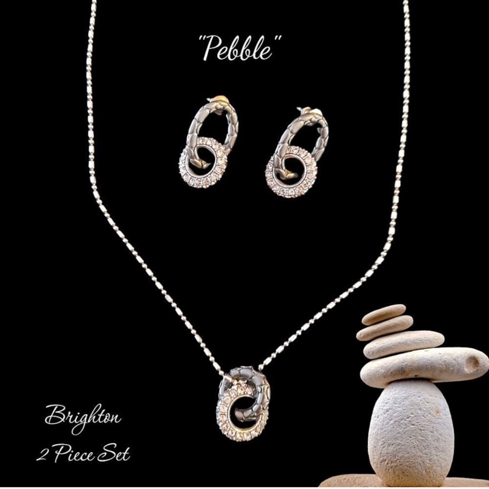 Brighton Swarovski Crystal Jewelry Set/Pebble Pave